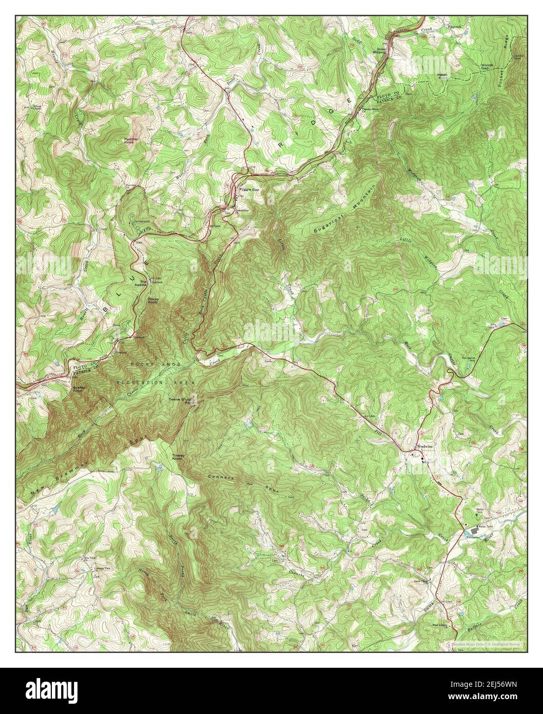 Woolwine, Virginia, map 1968, 1:24000, United States of America by Timeless Maps, data U.S. Geological Survey Stock Photo