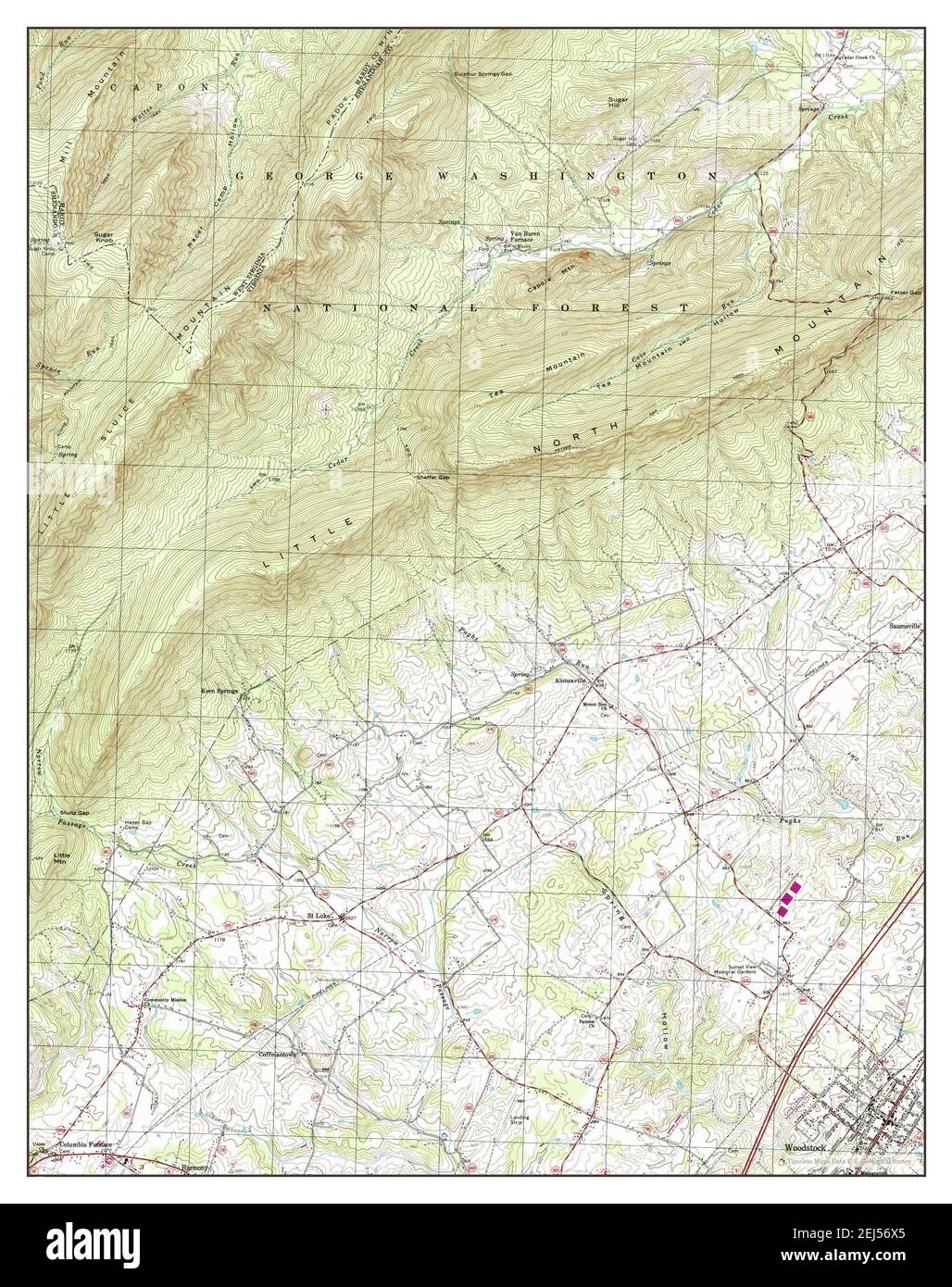 Map of woodstock virginia hires stock photography and images Alamy