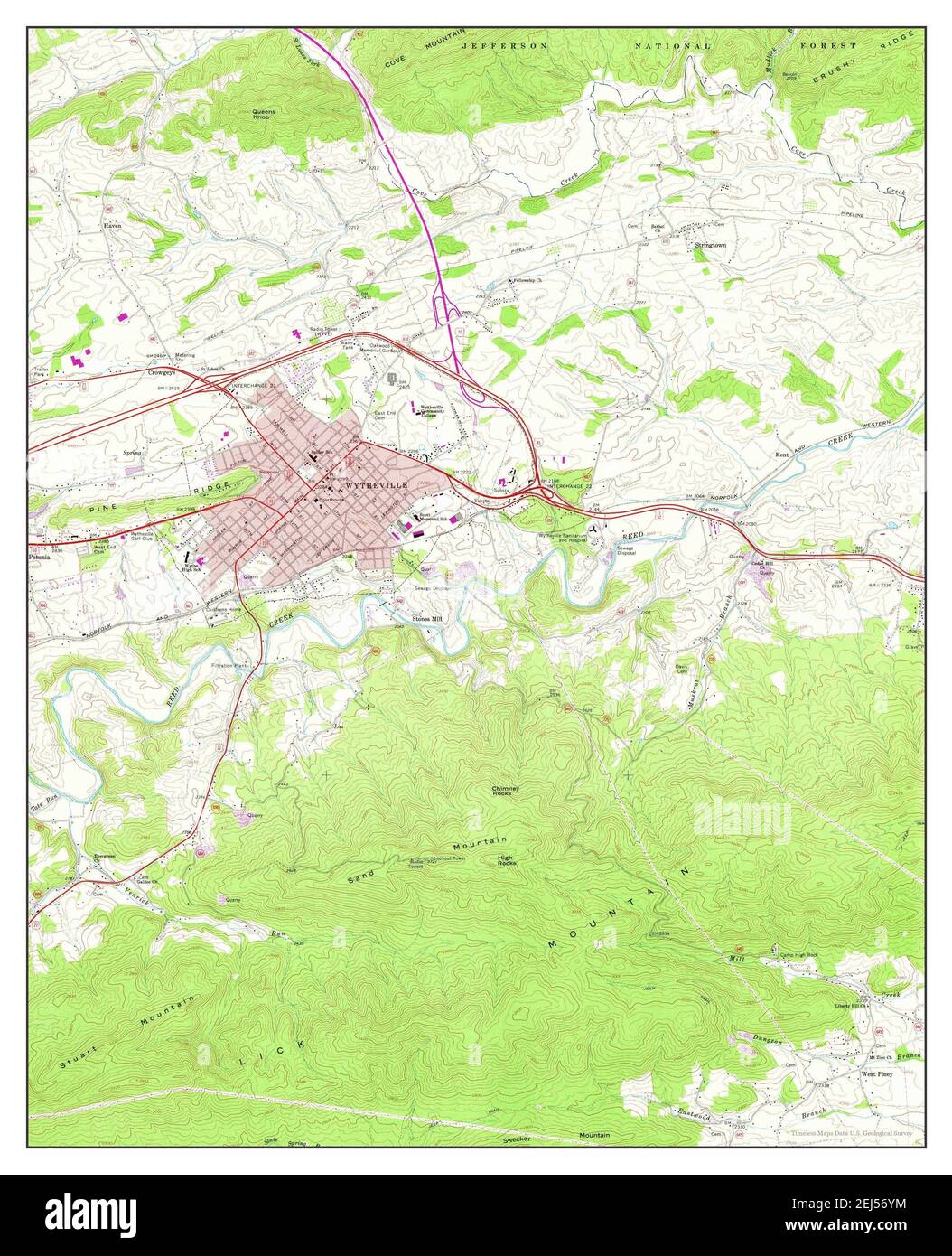 Wytheville virginia map hires stock photography and images Alamy