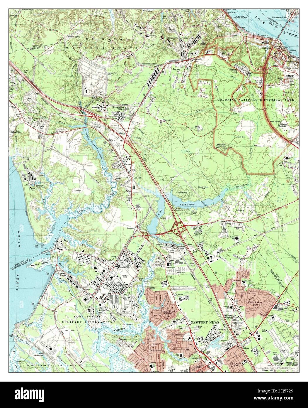 Yorktown virginia map hires stock photography and images Alamy