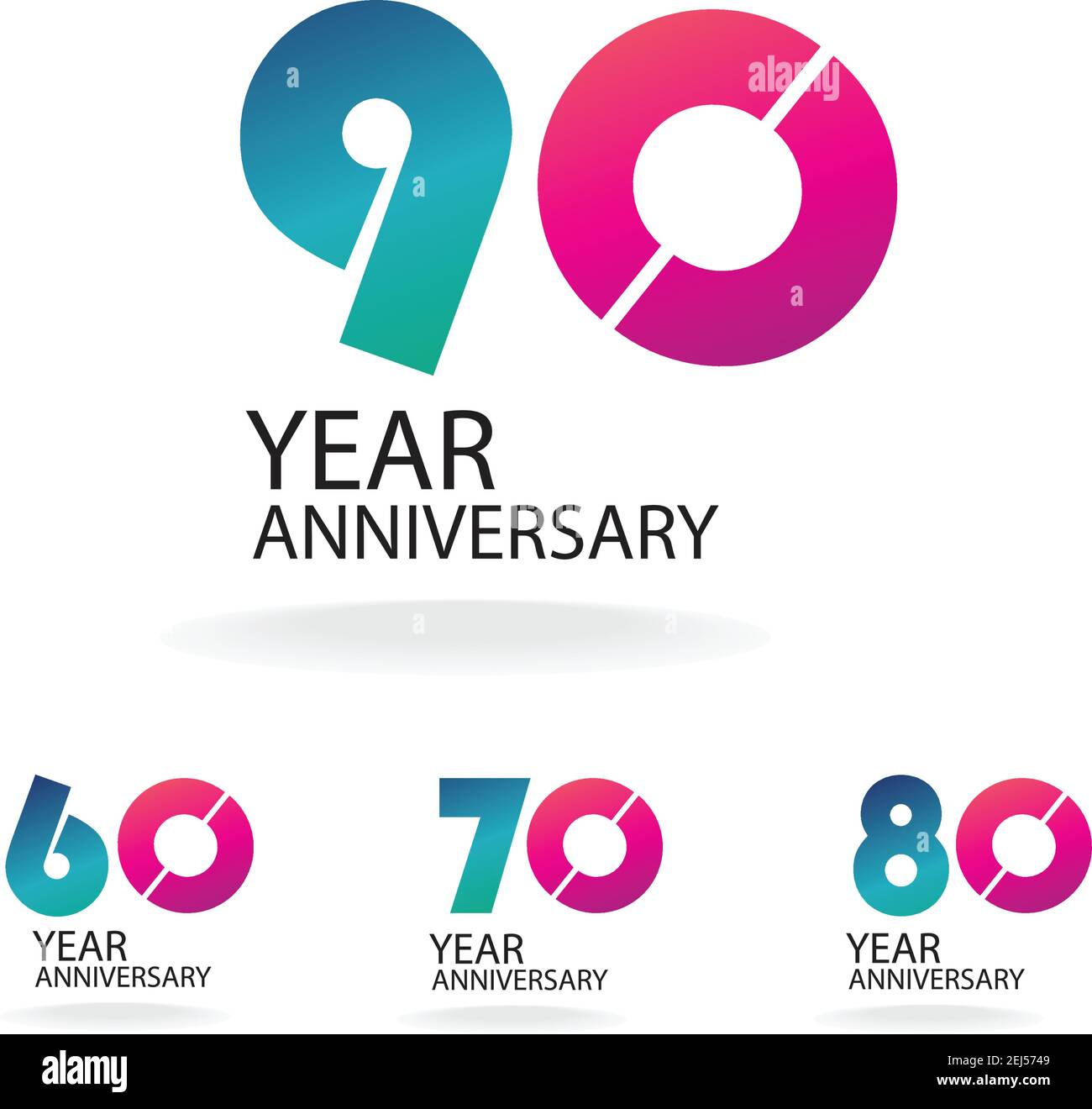 set year anniversary invitation, greeting card, poster template