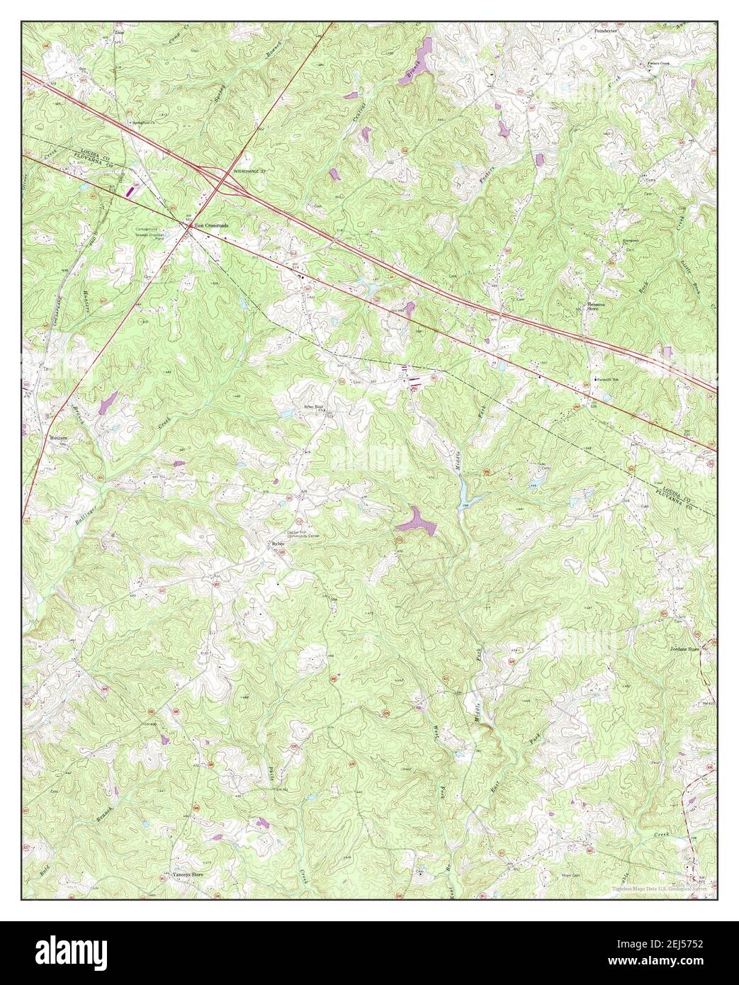 Zion Crossroads, Virginia, map 1970, 124000, United States of America