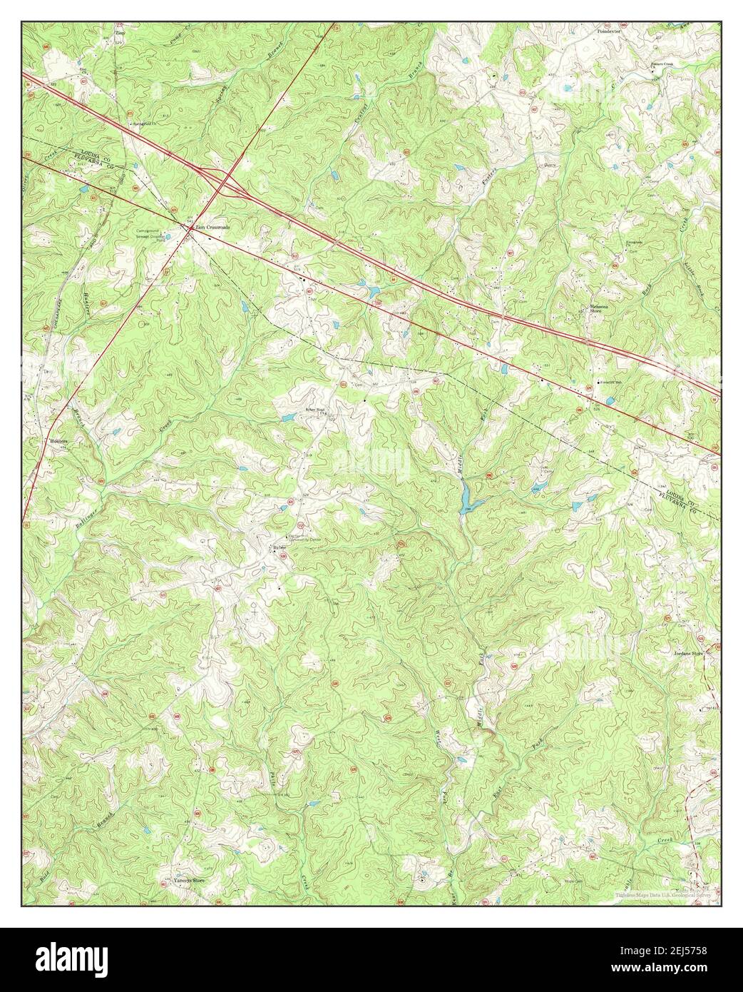 Zion Crossroads, Virginia, map 1970, 124000, United States of America