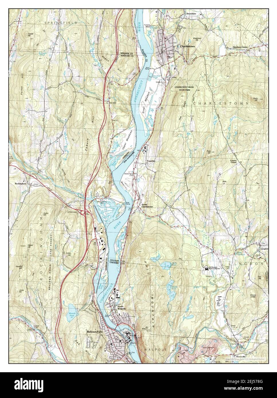 Map of bellows falls hires stock photography and images Alamy