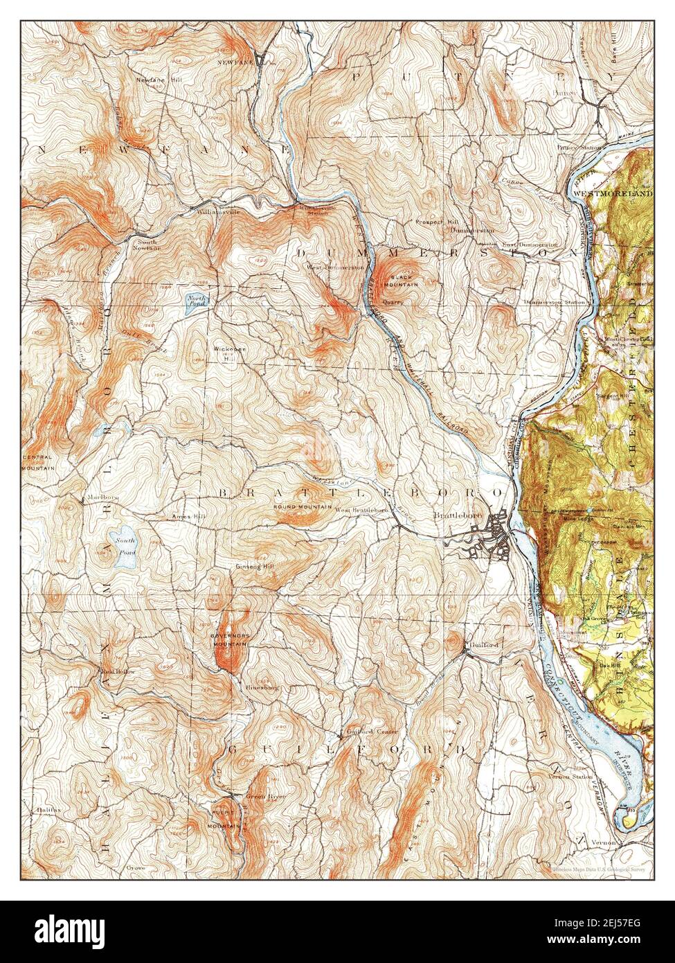 Map of brattleboro hi-res stock photography and images - Alamy