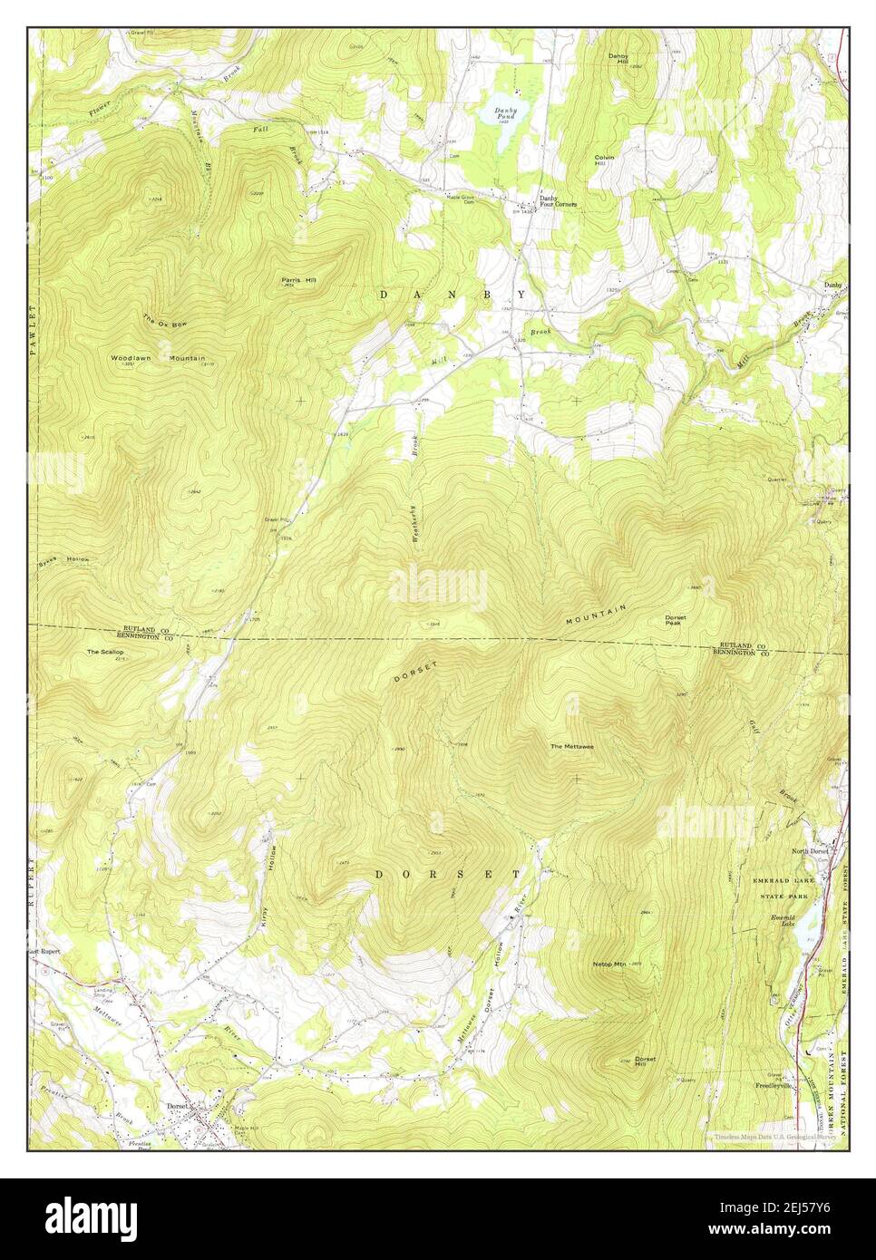 Dorset, Vermont, map 1967, 124000, United States of America by