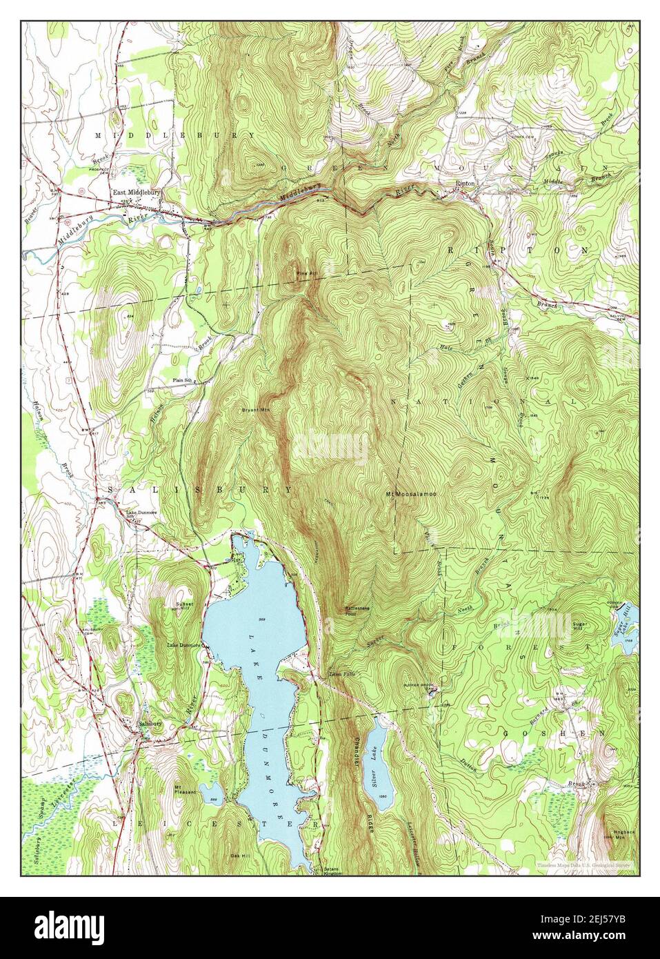 East Middlebury, Vermont, map 1944, 124000, United States of America