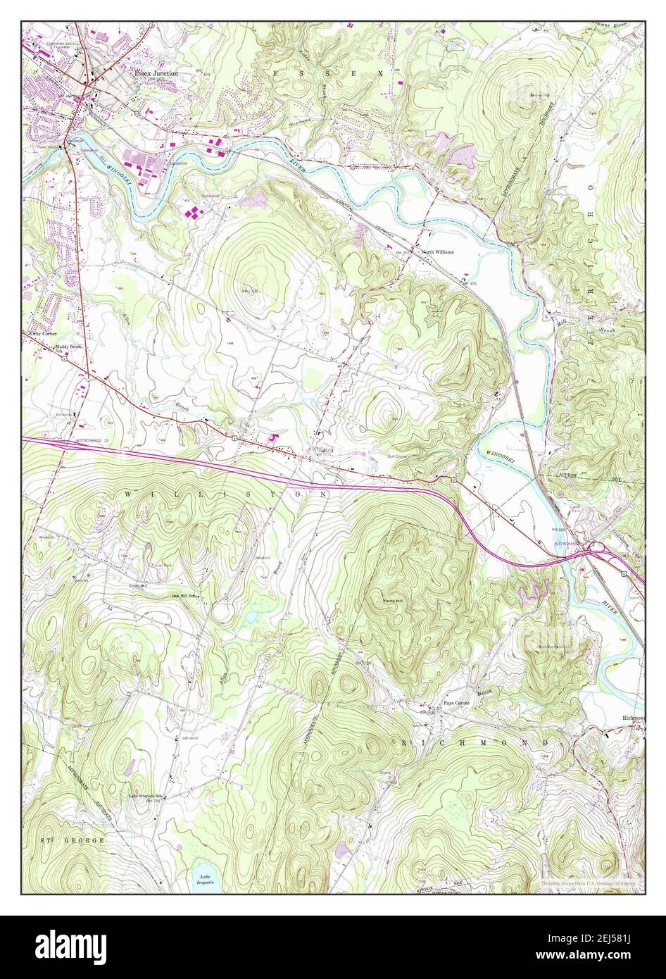 Map of essex junction Cut Out Stock Images & Pictures Alamy