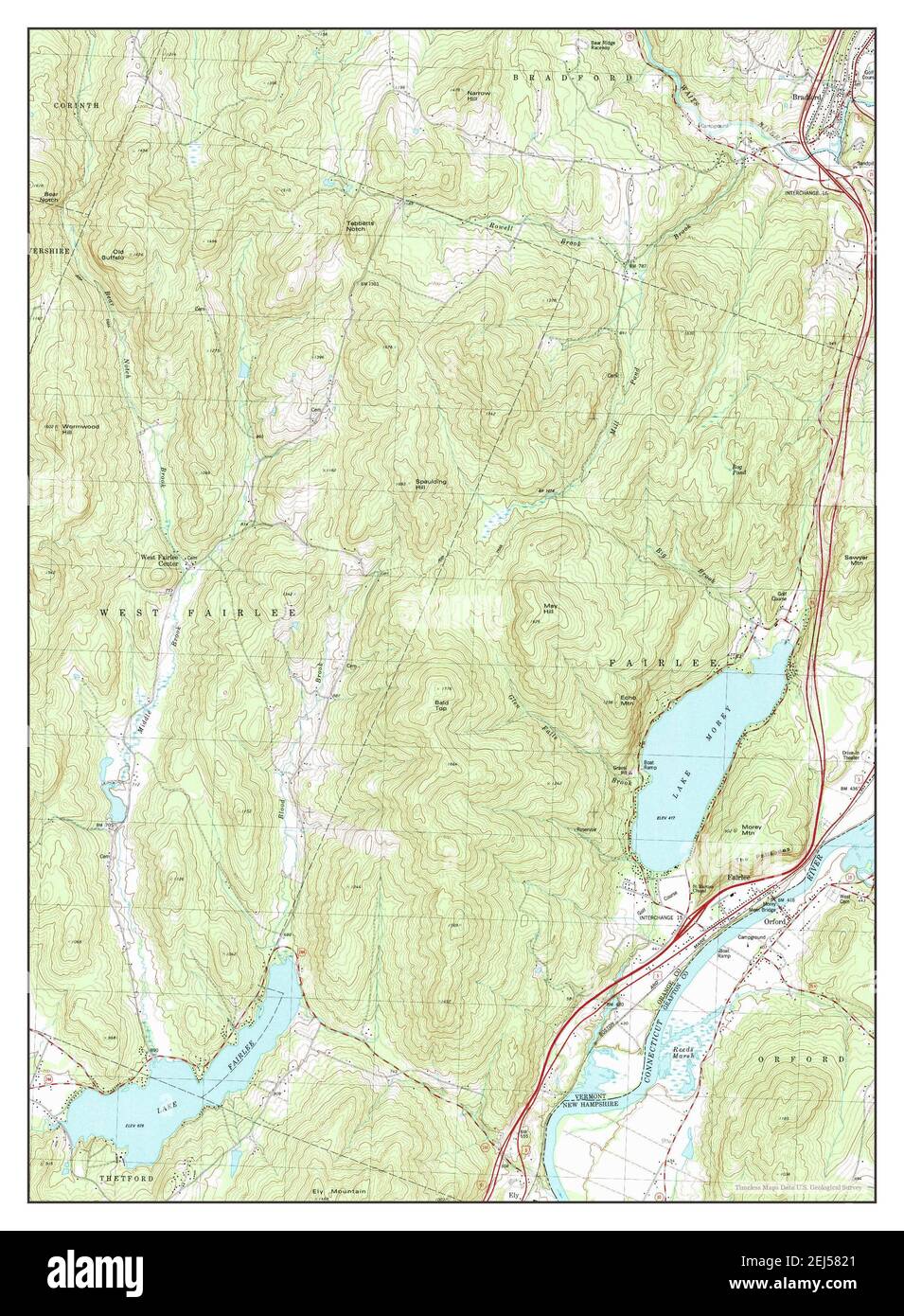 Fairlee, Vermont, map 1981, 1:24000, United States of America by Timeless Maps, data U.S. Geological Survey Stock Photo