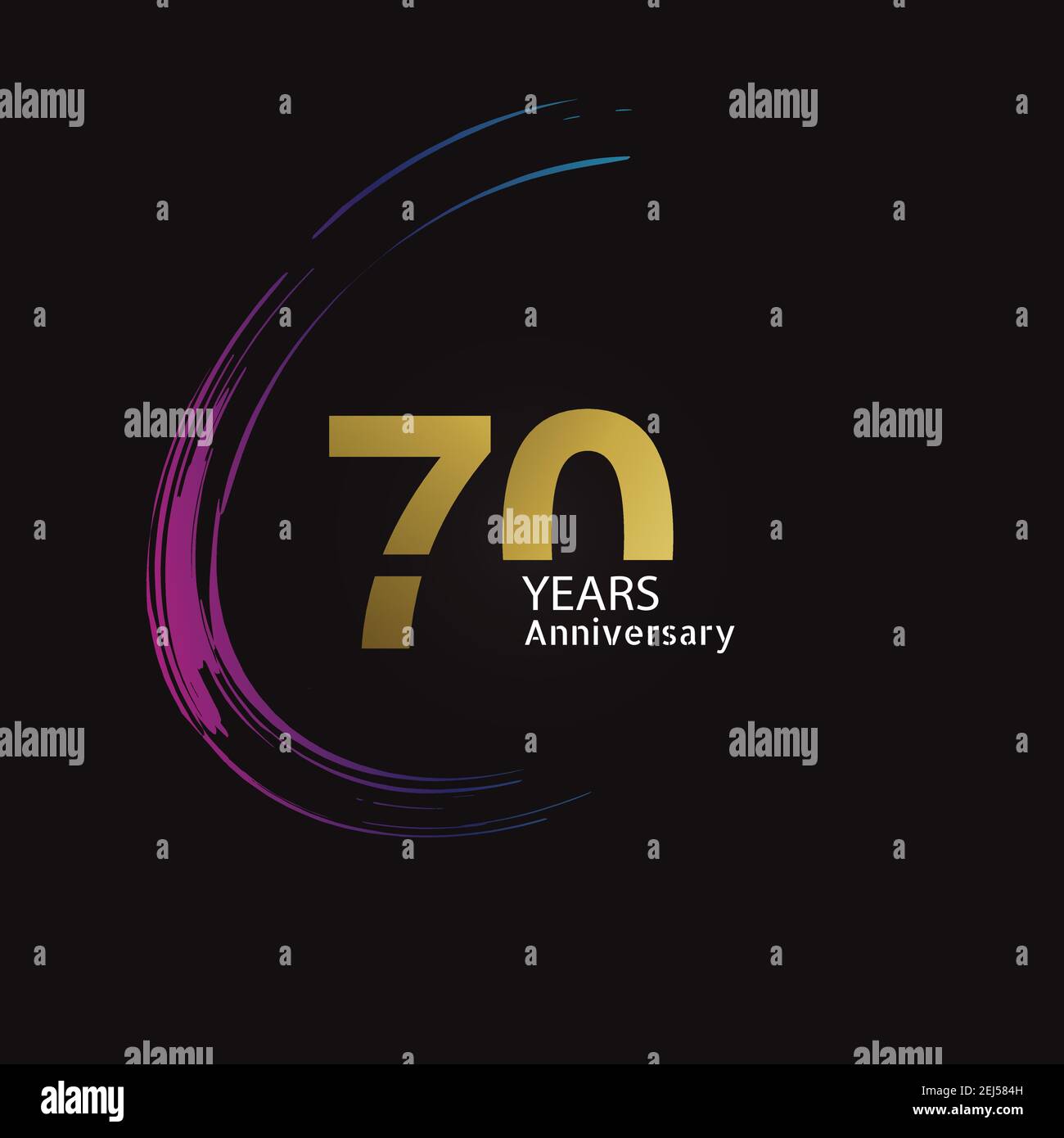 Anniversary fireworks and celebration black background Stock Vector