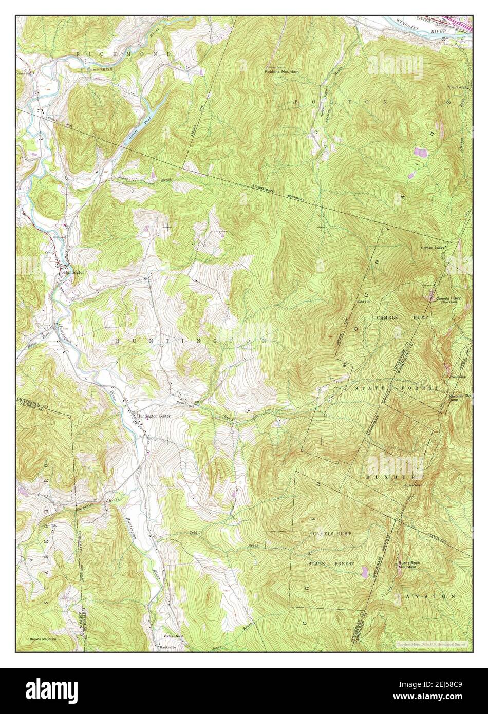 Huntington Vermont map 1948 - Huntington Vermont Map 1948 124000 United States Of America By Timeless Maps Data Us Geological Survey 2EJ58C9