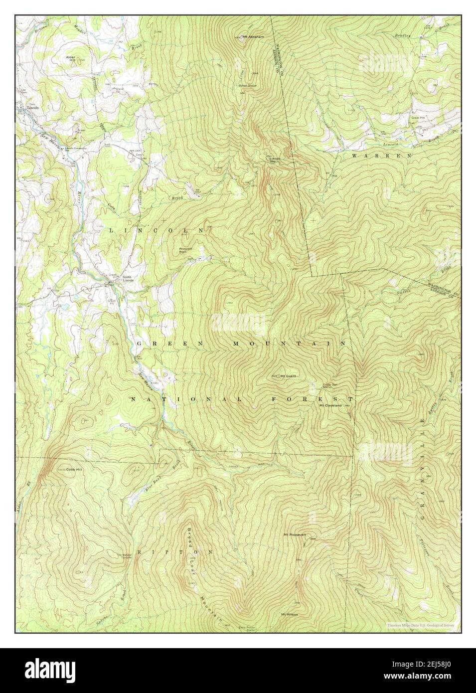 Lincoln, Vermont, map 1970, 124000, United States of America by