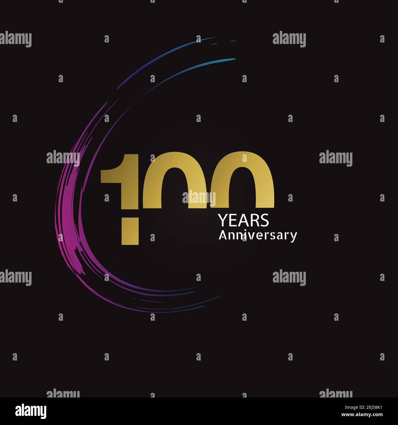 Anniversary fireworks and celebration black background Stock Vector