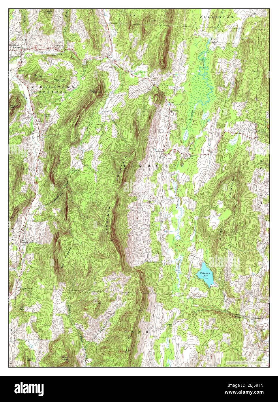 Middletown Springs, Vermont, map 1967, 124000, United States of