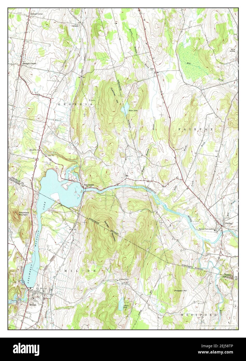Milton, Vermont, map 1948, 124000, United States of America by