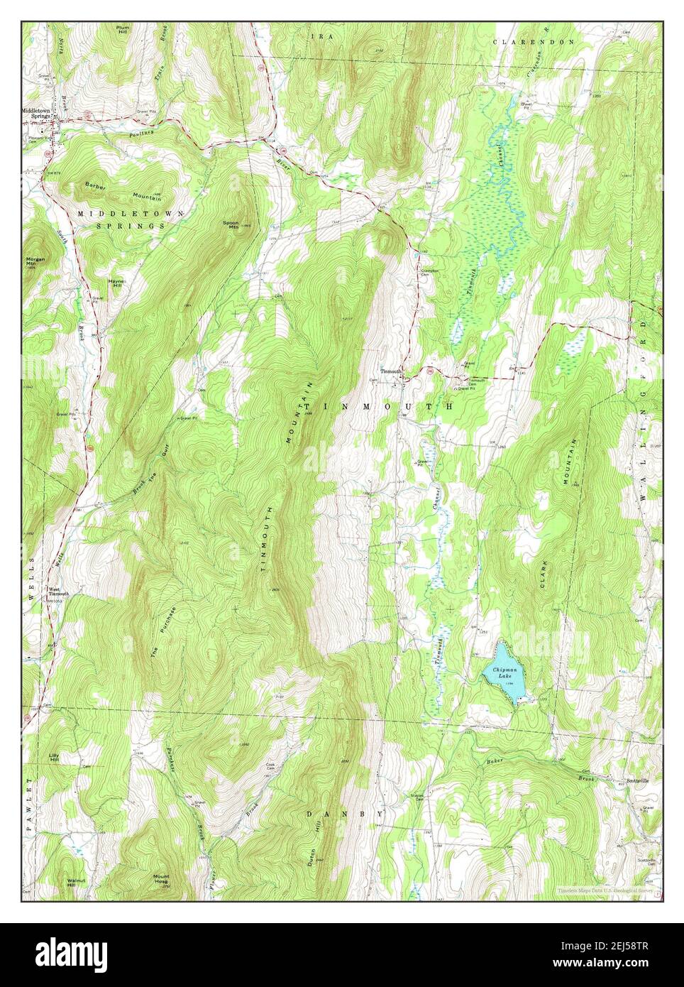 Middletown Springs, Vermont, map 1967, 124000, United States of