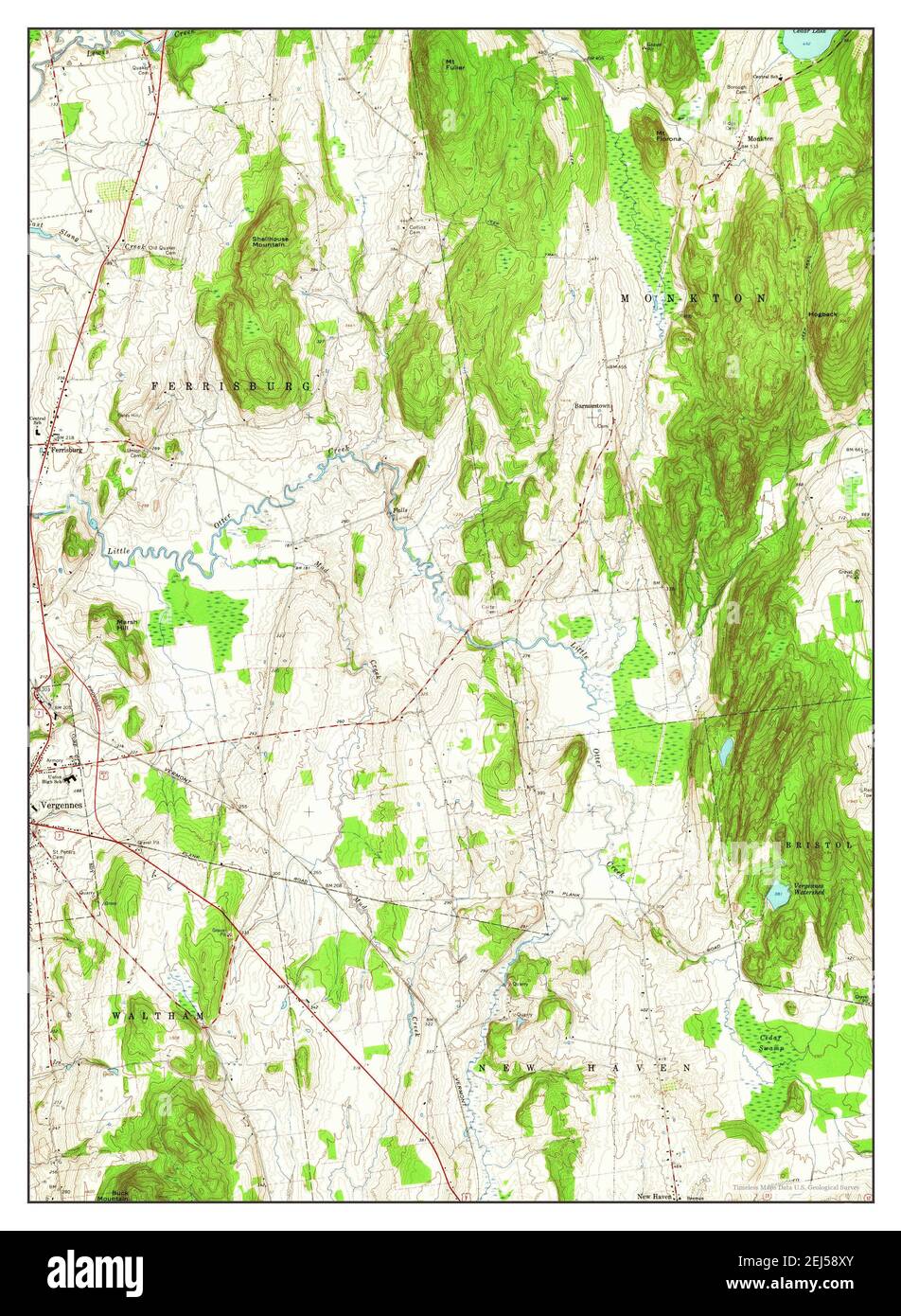 Monkton, Vermont, map 1963, 124000, United States of America by