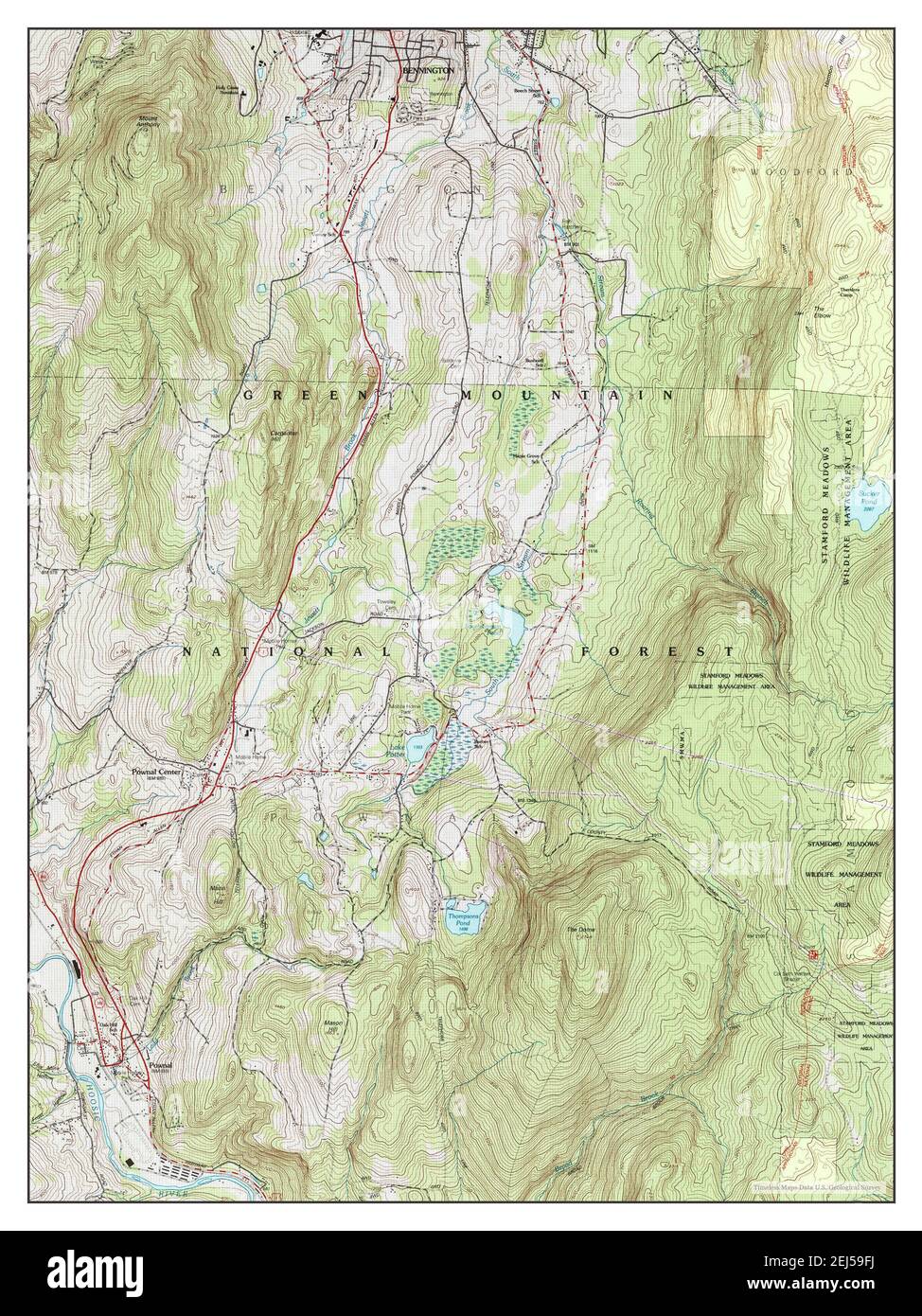 Pownal, Vermont, map 1997, 124000, United States of America by
