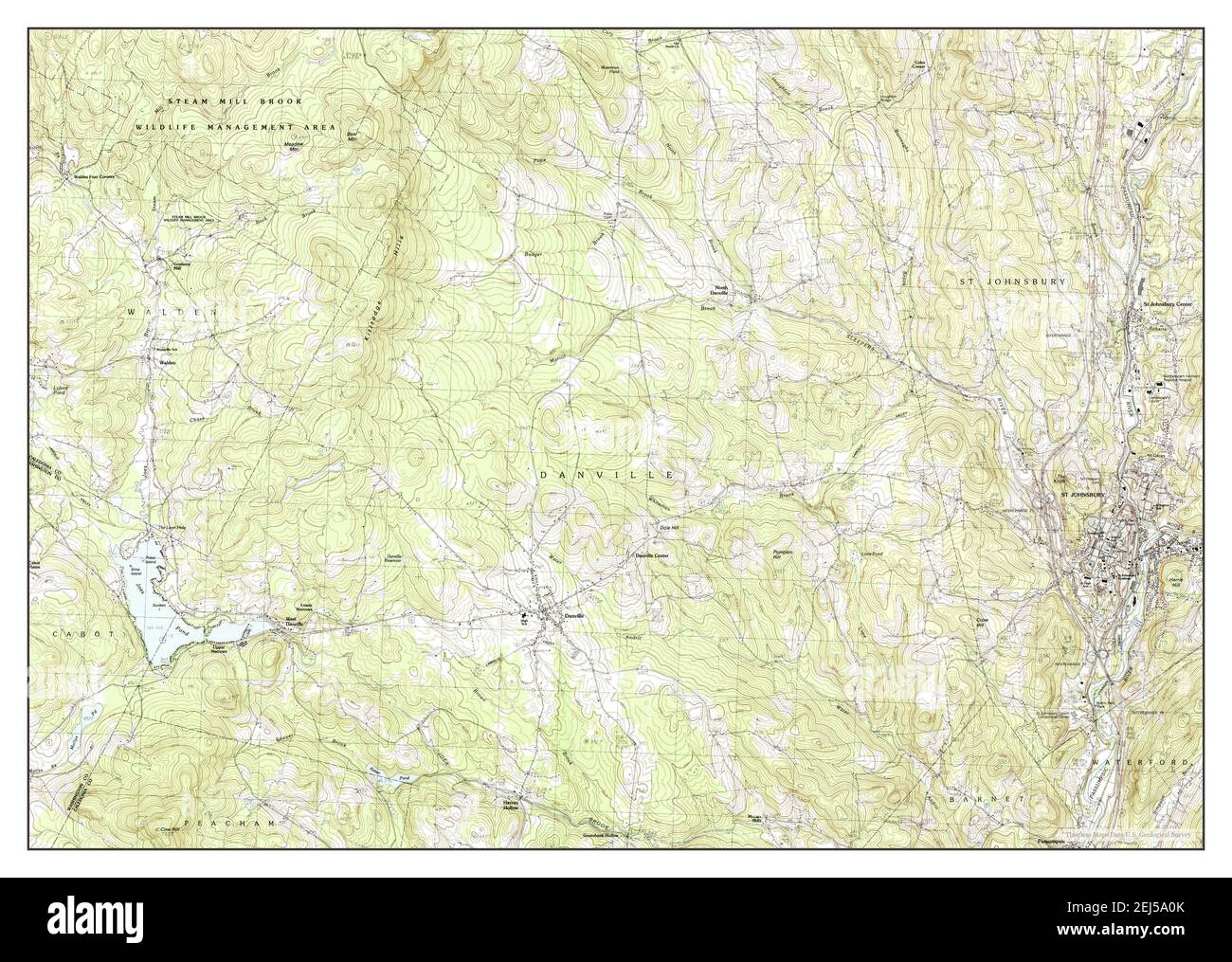St Johnsbury, Vermont, map 1983, 125000, United States of America by Timeless Maps, data U.S