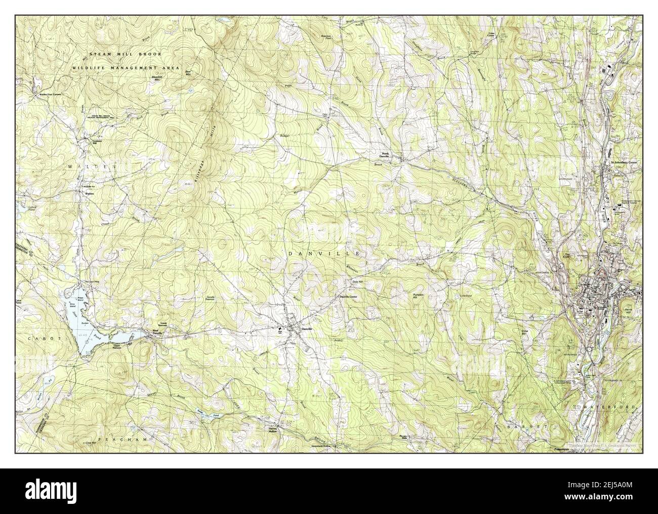 St Johnsbury, Vermont, map 1983, 125000, United States of America by