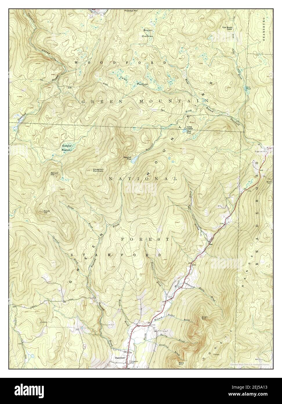 Stamford, Vermont, map 1954, 124000, United States of America by