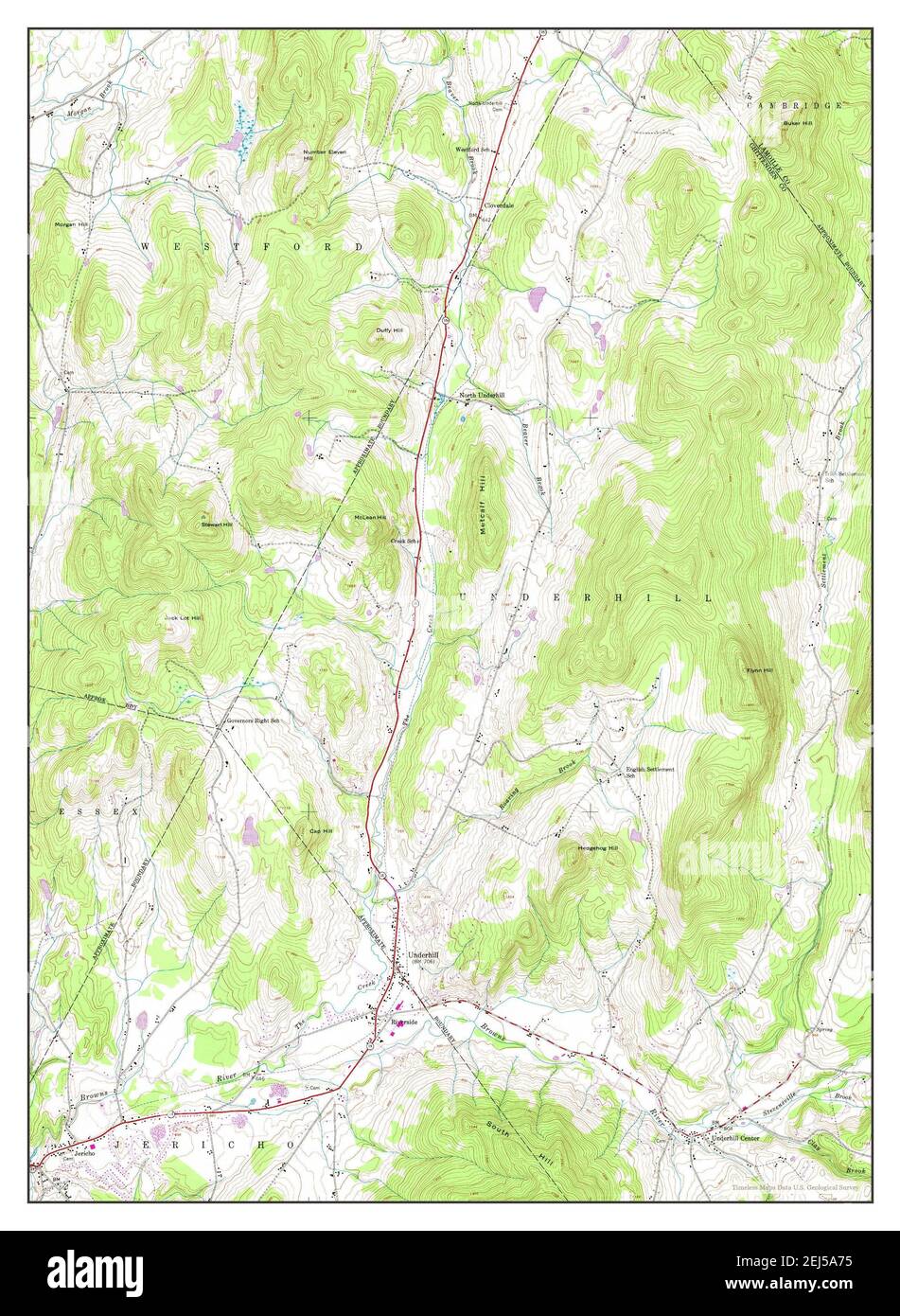Underhill, Vermont, map 1948, 124000, United States of America by