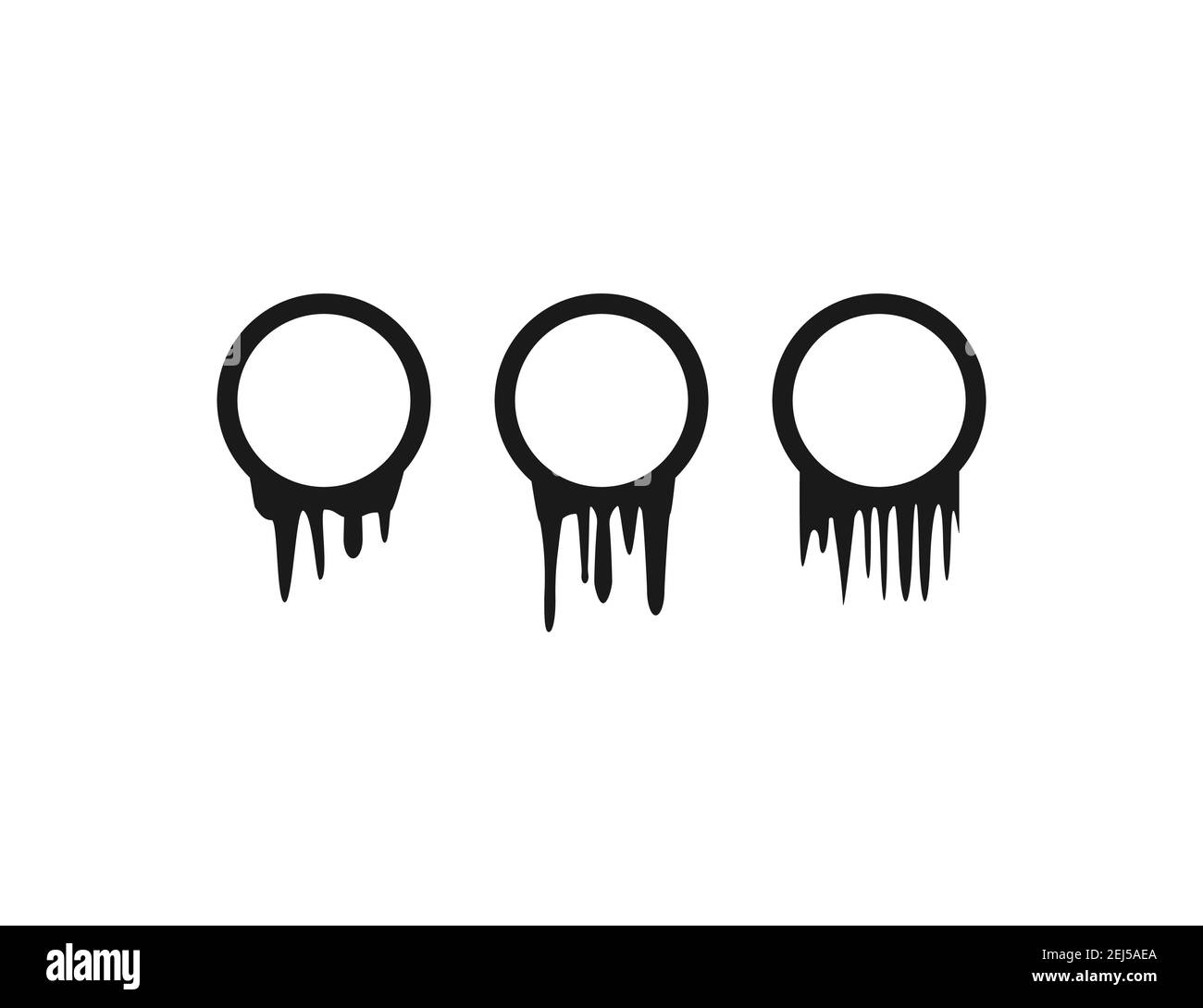 Dripping chocolate white background Black and White Stock Photos