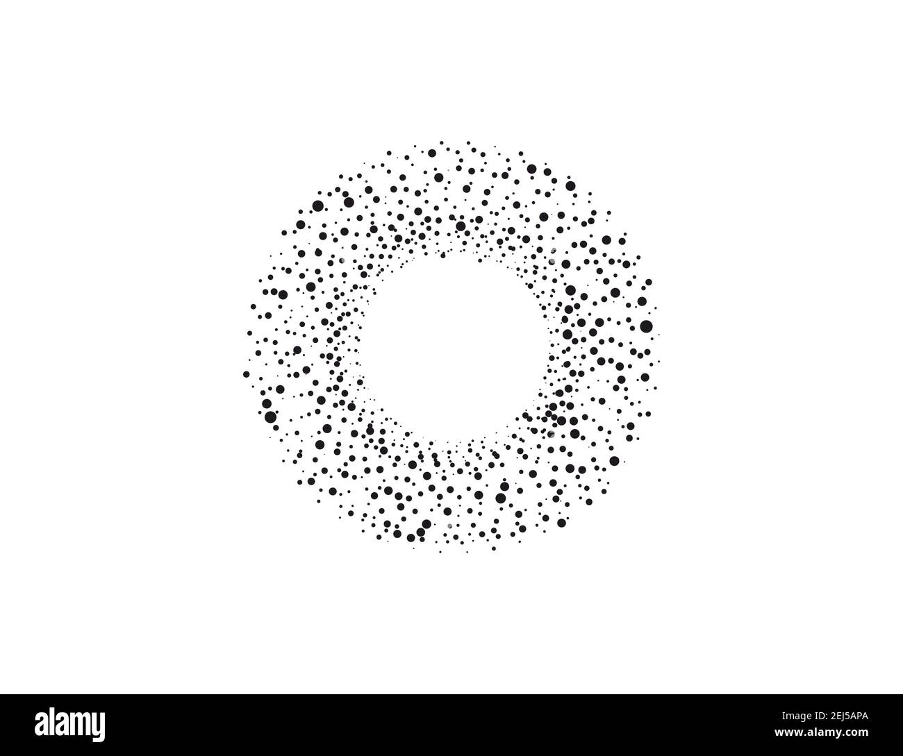 Vector illustration. Halftone dots in circle form, logo Stock Vector