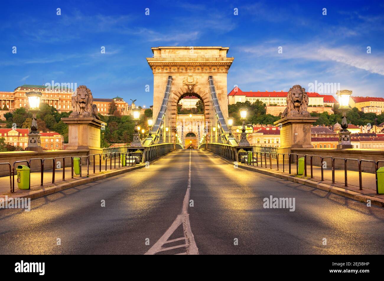 Chain bridge in Budapest Hungary Stock Photo