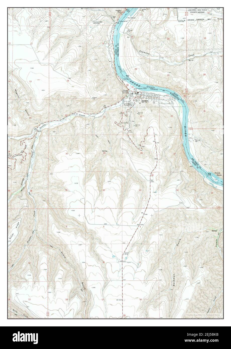 Map of asotin hires stock photography and images Alamy