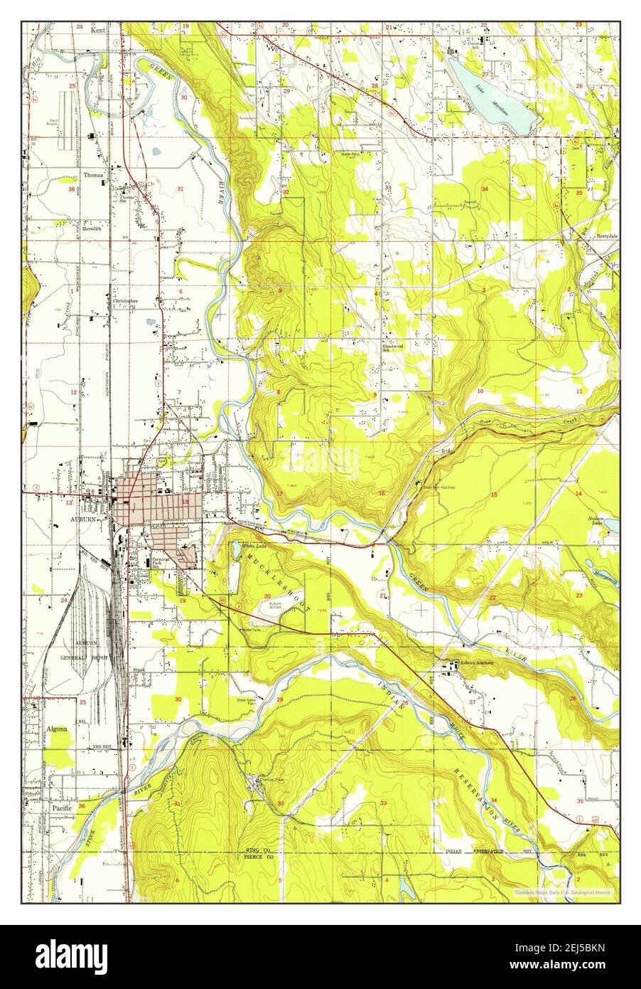Auburn washington map 1949 1 24000 united states of america by