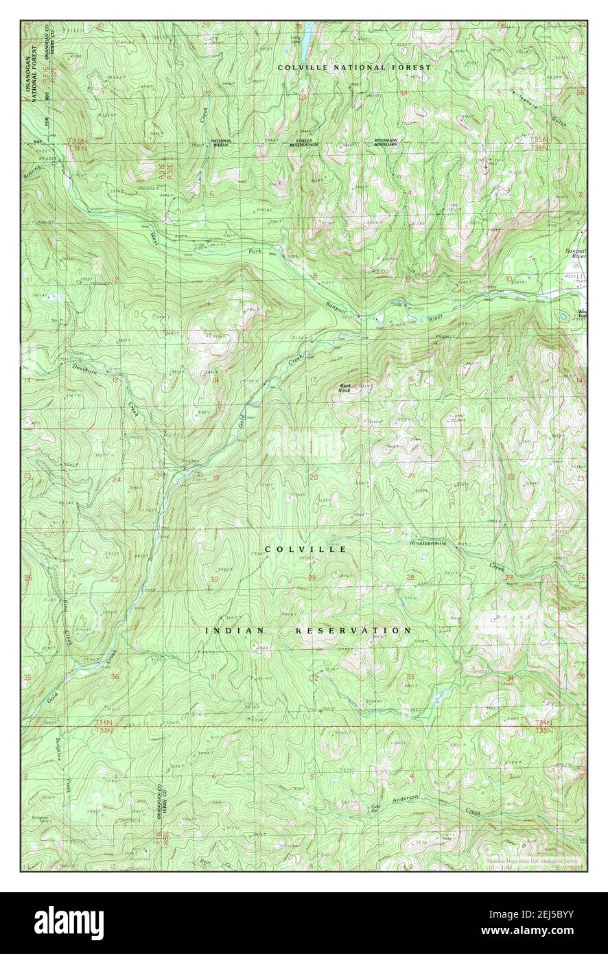 Bald Knob, Washington, map 1989, 124000, United States of America by