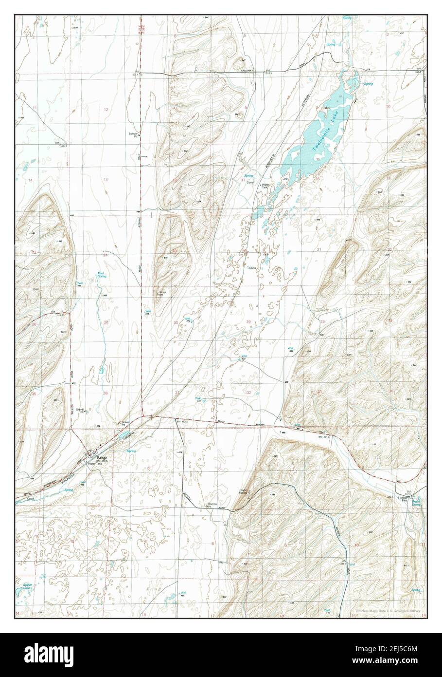 Benge, Washington, map 1981, 1:24000, United States of America by Timeless Maps, data U.S. Geological Survey Stock Photo