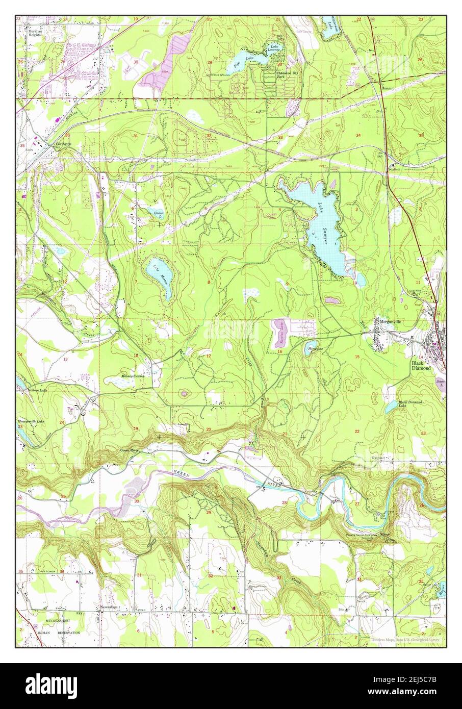 Black Diamond, Washington, map 1949, 124000, United States of America