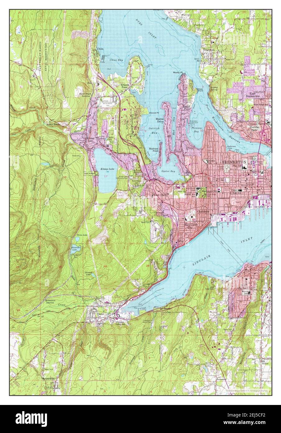 Map of bremerton washington hires stock photography and images Alamy