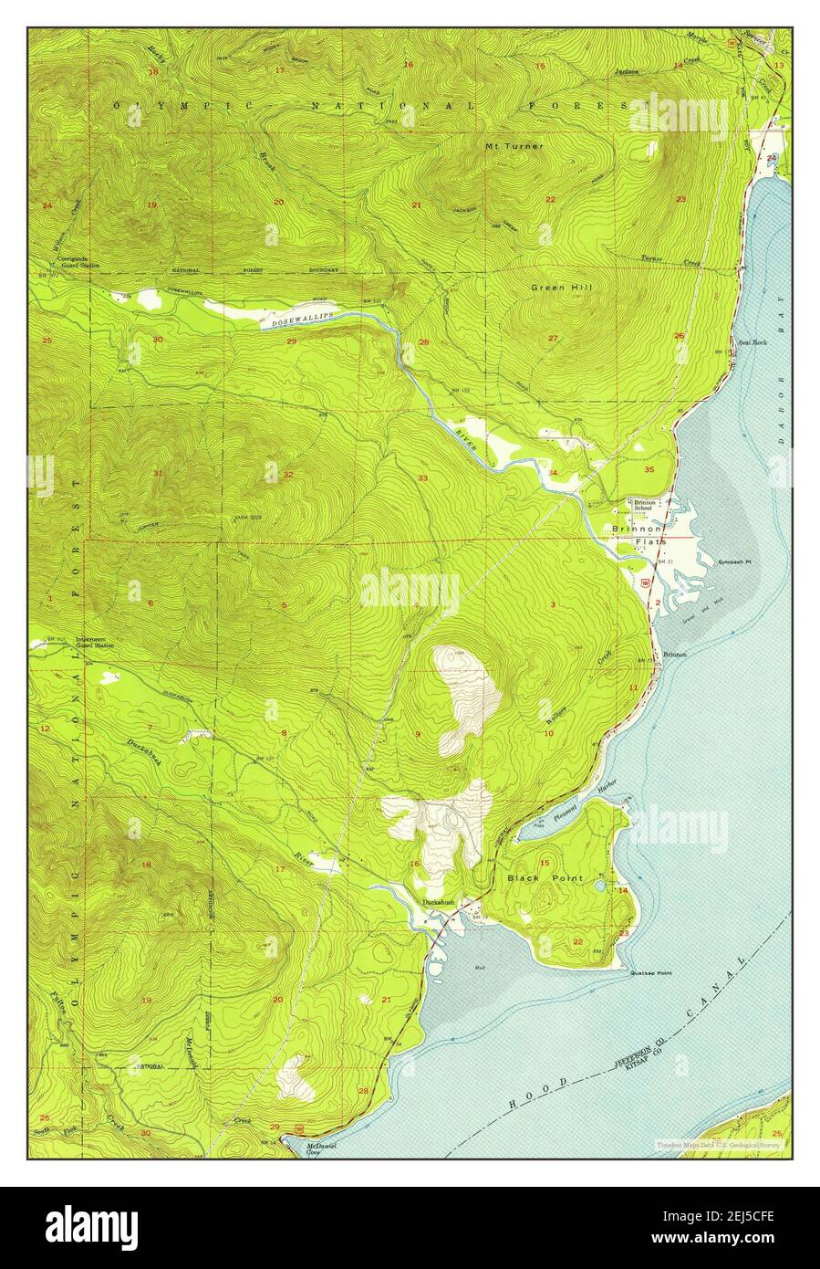 Brinnon, Washington, map 1953, 124000, United States of America by Timeless Maps, data U.S