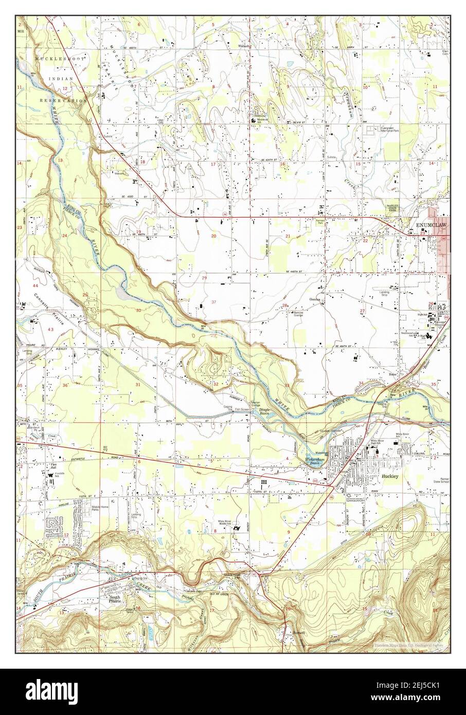 Buckley, Washington, map 1993, 124000, United States of America by
