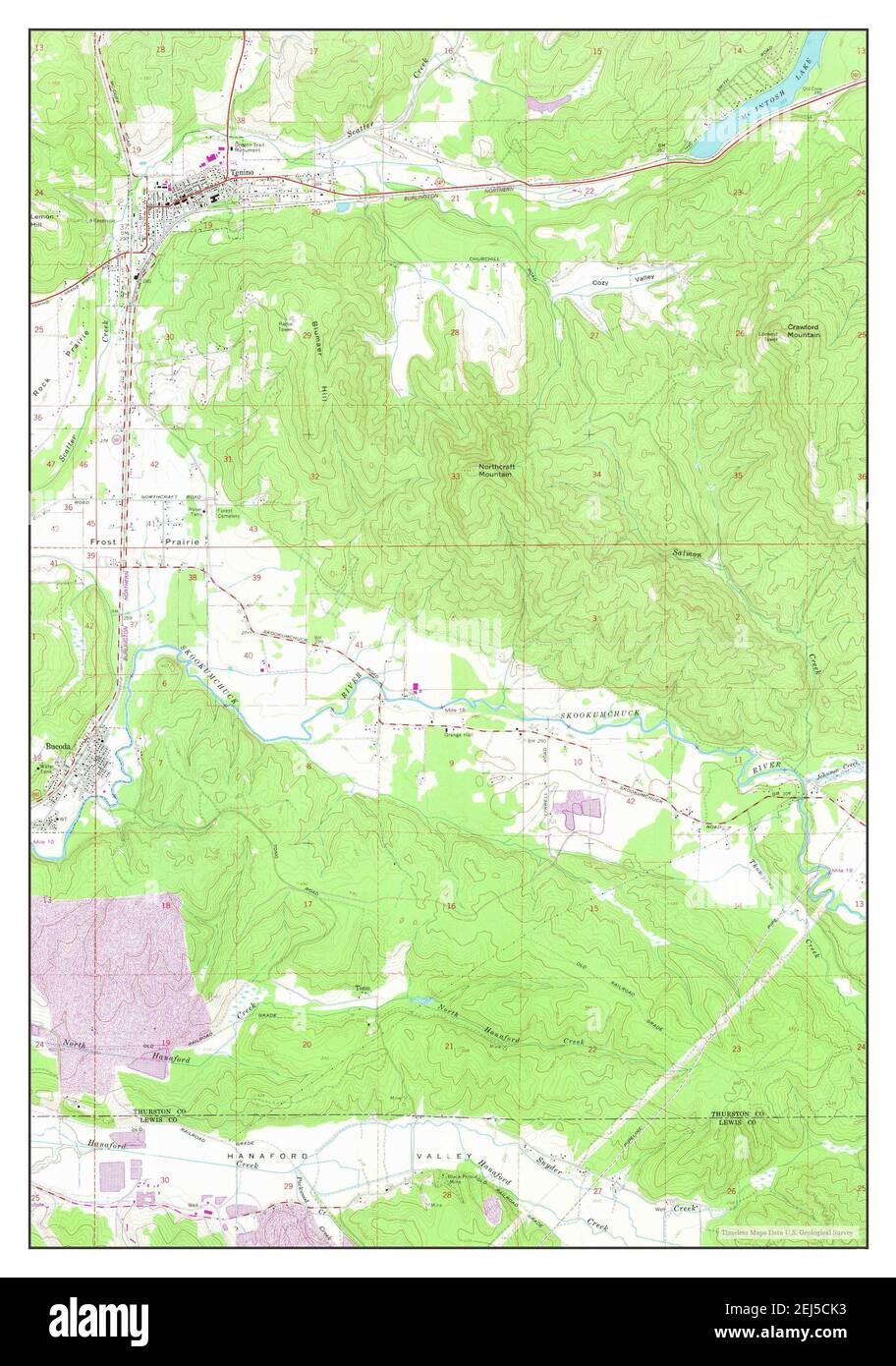 Bucoda, Washington, map 1959, 124000, United States of America by