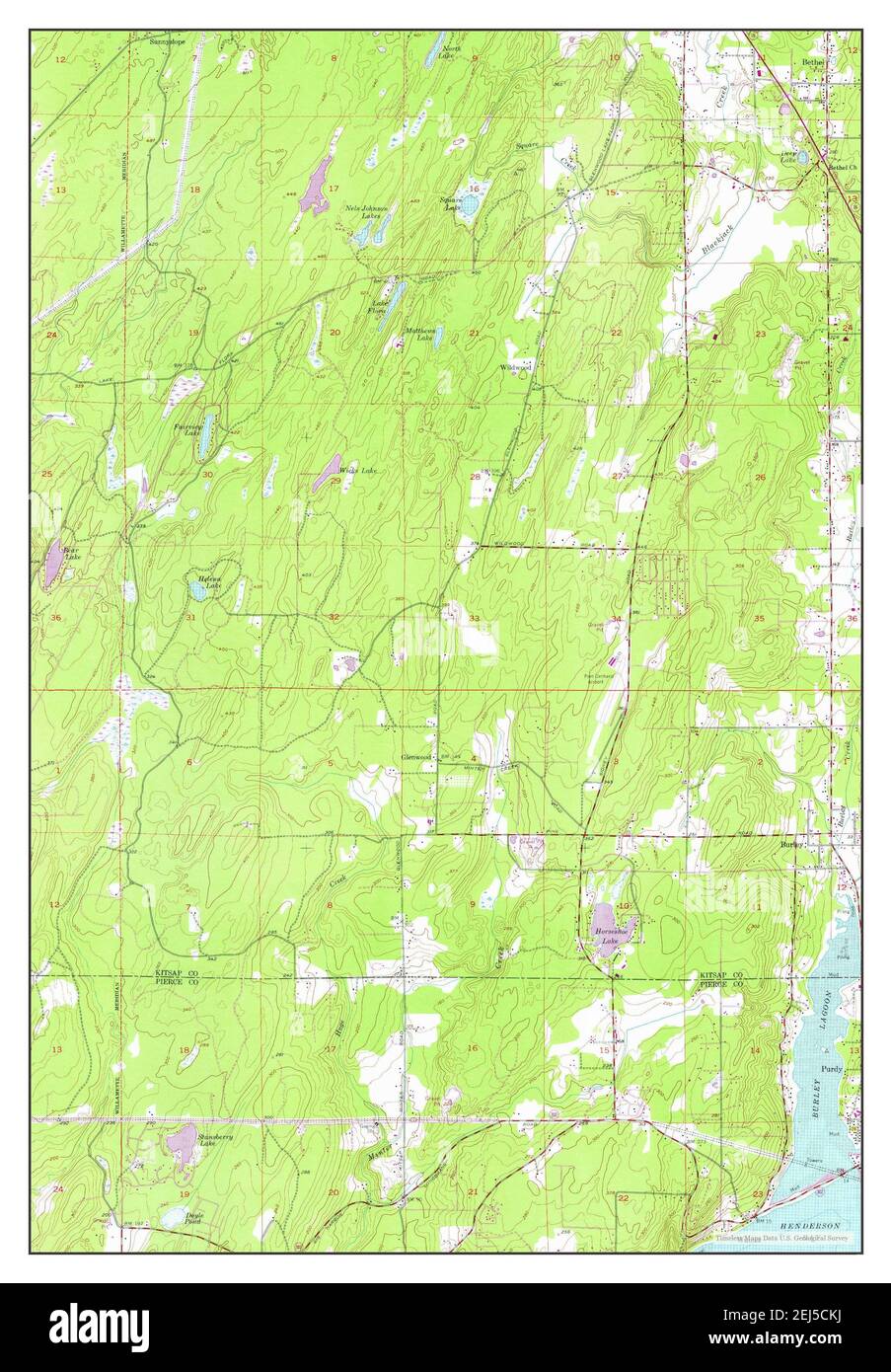 Burley, Washington, map 1953, 124000, United States of America by