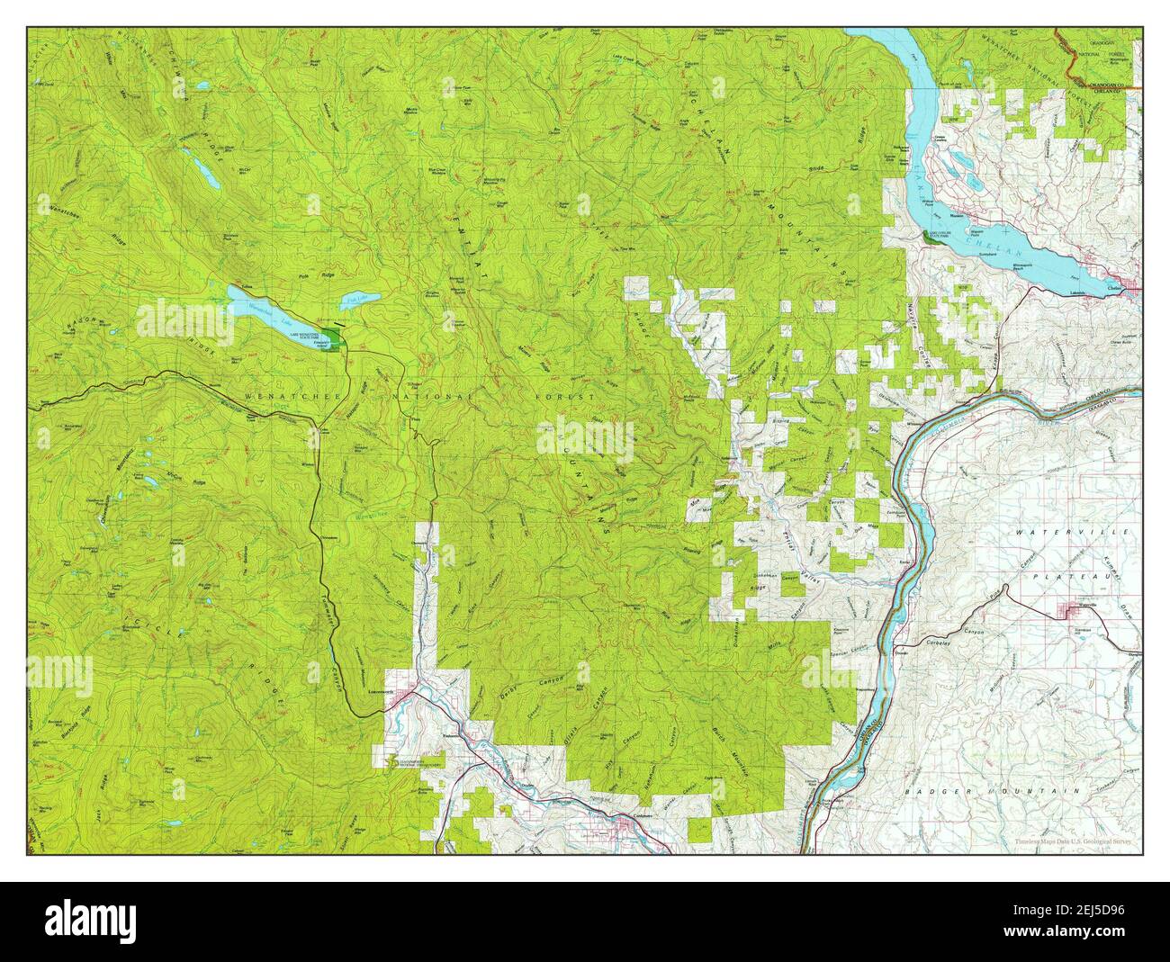 Map of chelan hi-res stock photography and images - Alamy