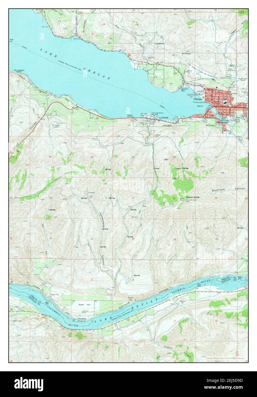 Map of chelan washington hi-res stock photography and images - Alamy