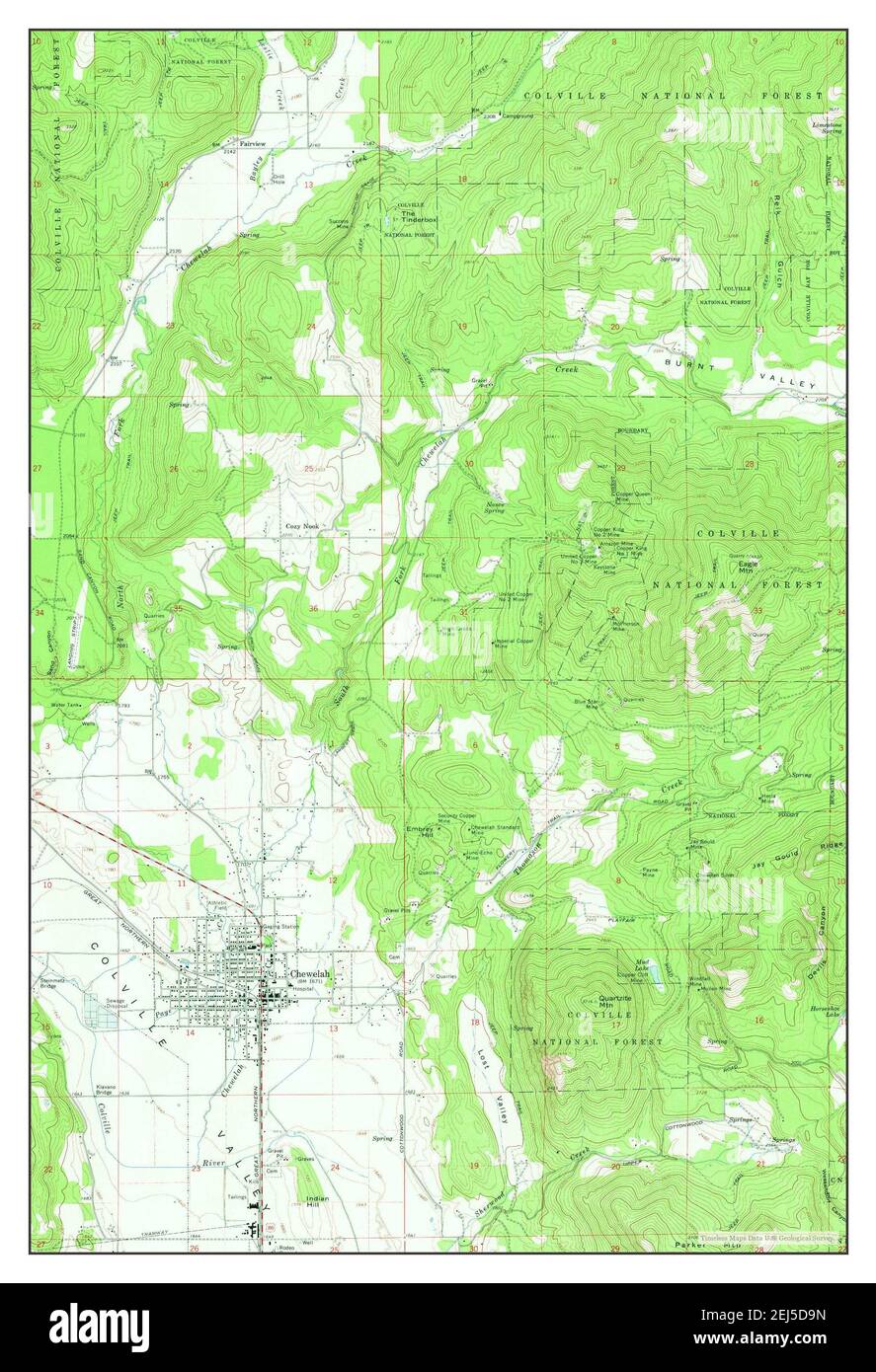 Map of chewelah washington hires stock photography and images Alamy