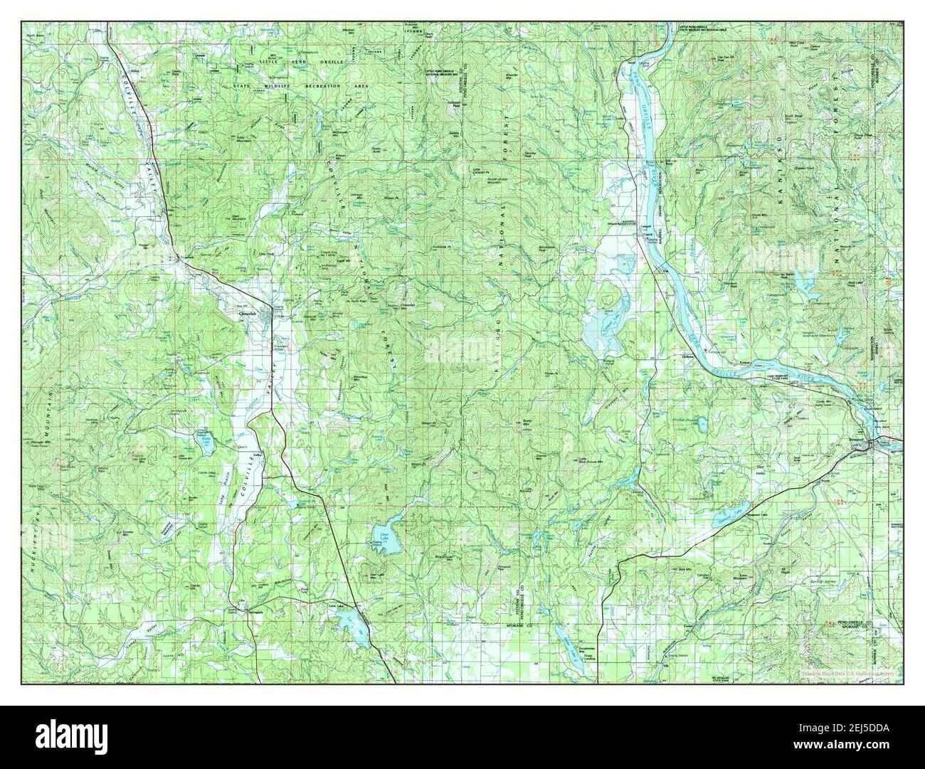 Chewelah, Washington, map 1984, 1100000, United States of America by