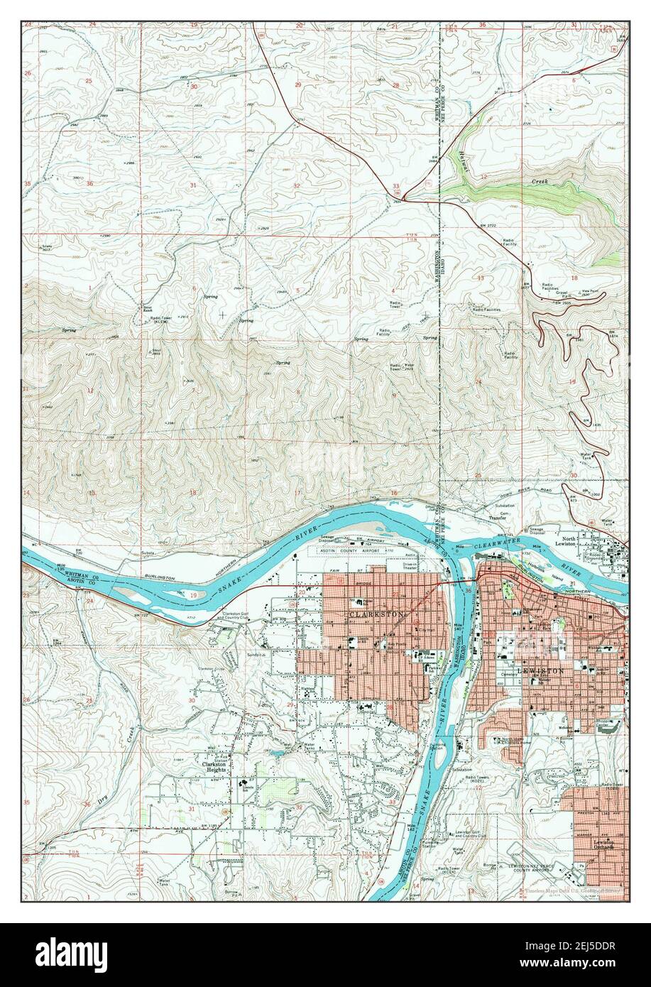 Clarkston, Washington, map 1971, 124000, United States of America by