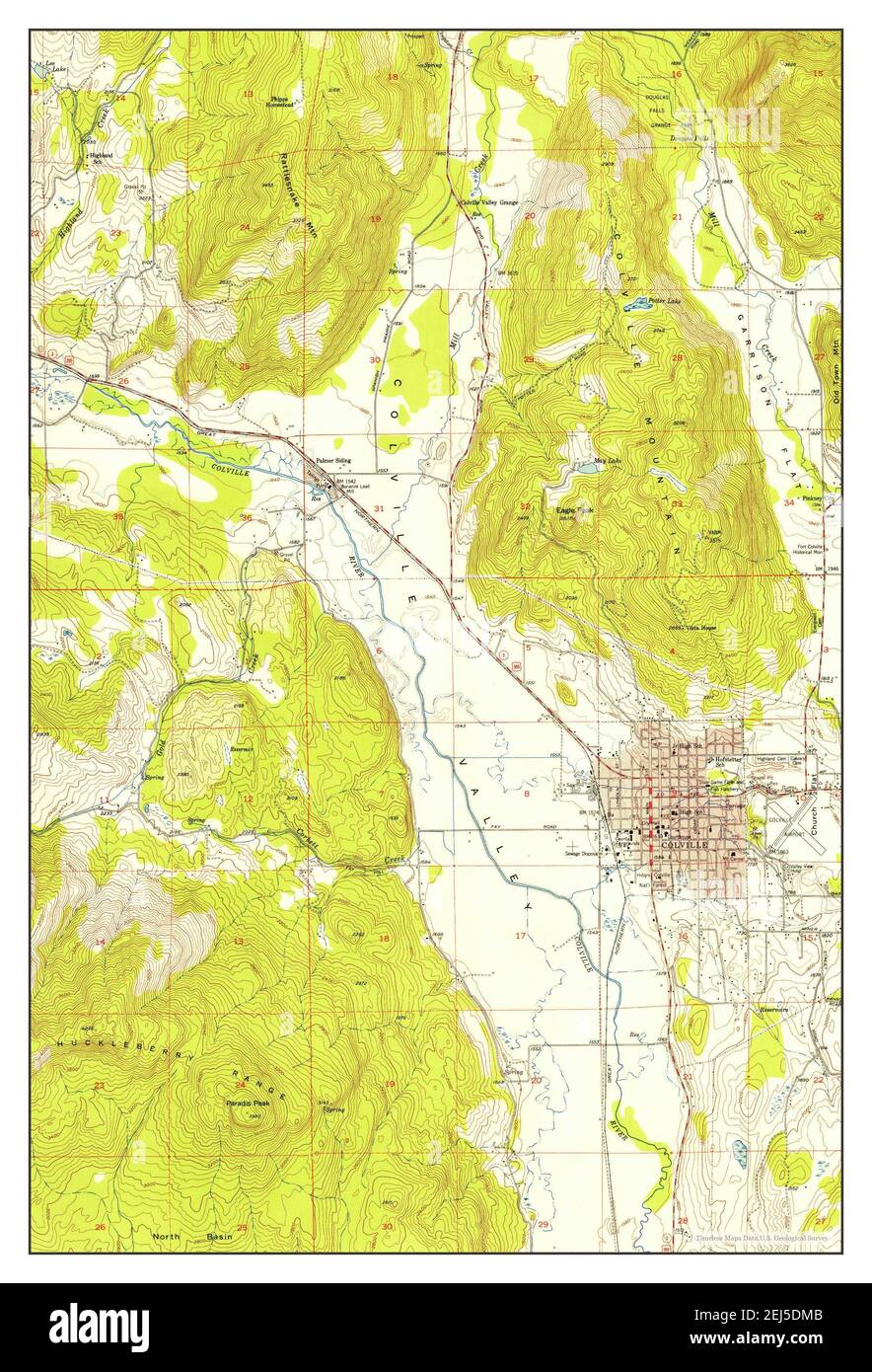 Garrison Washington State Map Colville Washington State Map High Resolution Stock Photography And Images  - Alamy