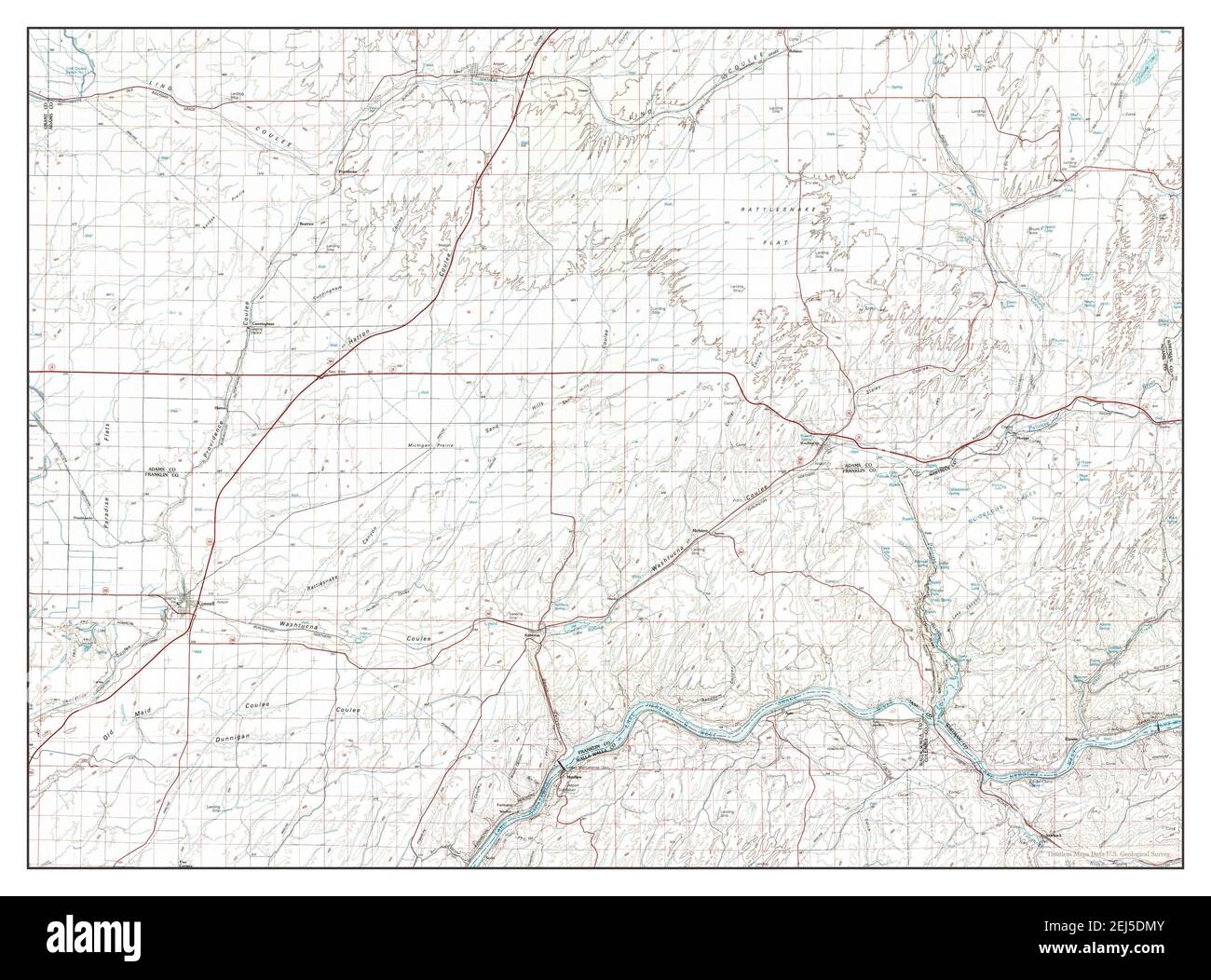 Connell, Washington, map 1983, 1100000, United States of America by