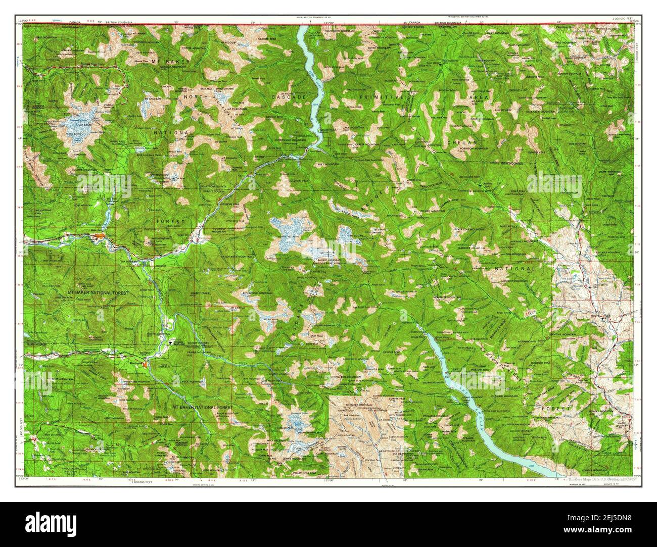 Concrete, Washington, map 1962, 1250000, United States of America by