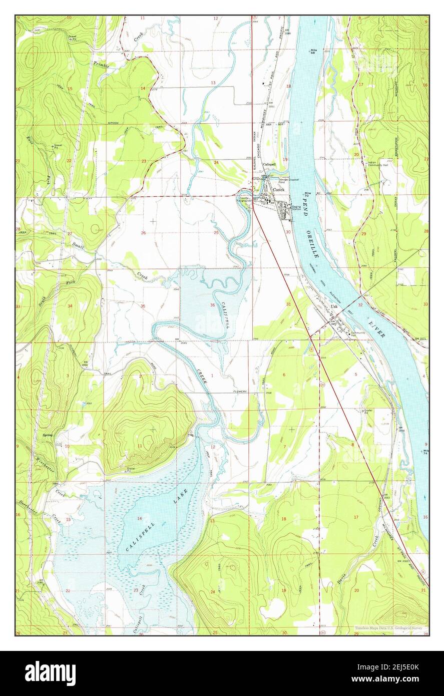 Cusick, Washington, map 1968, 124000, United States of America by
