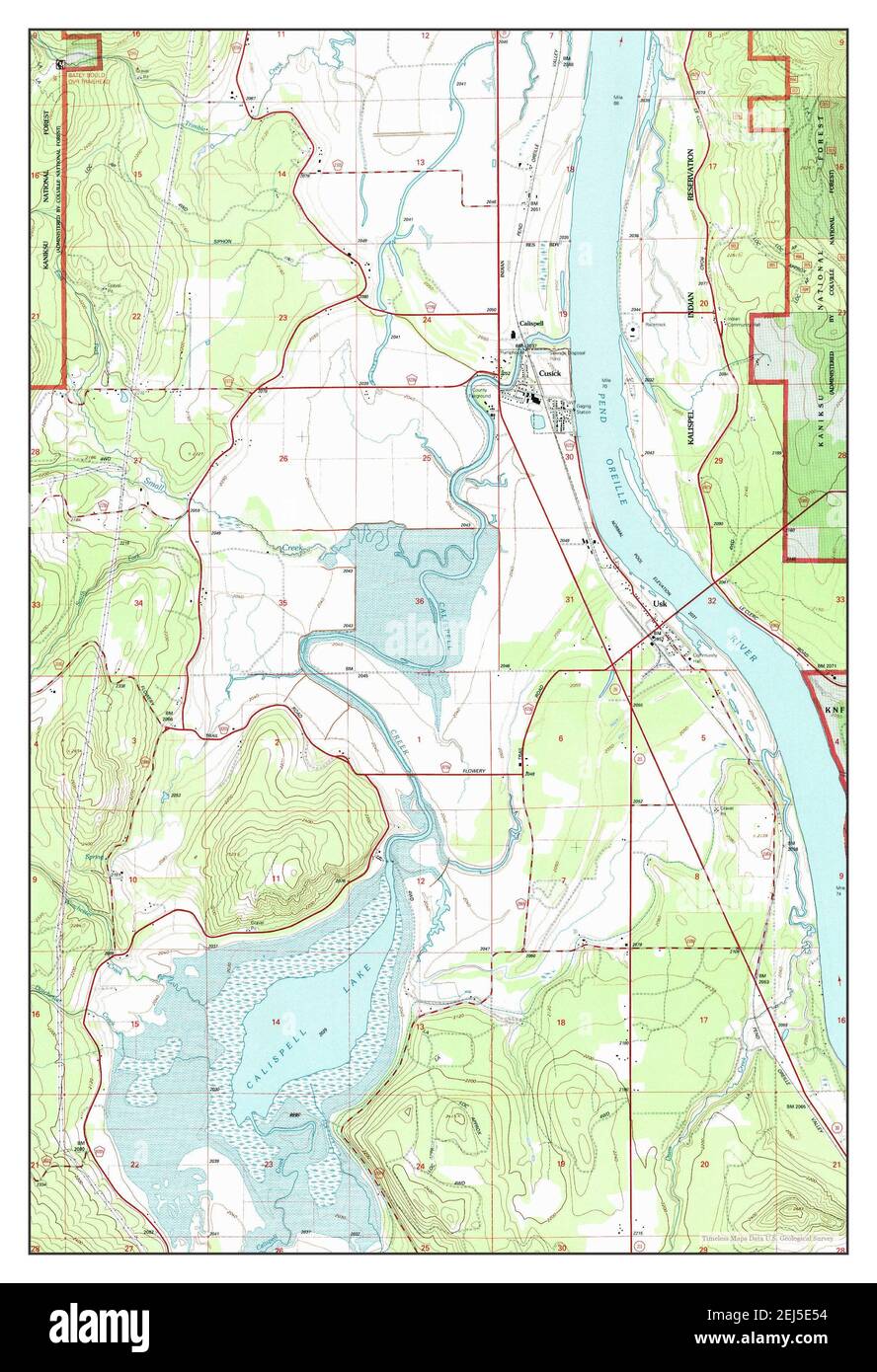 Cusick, Washington, map 1992, 124000, United States of America by