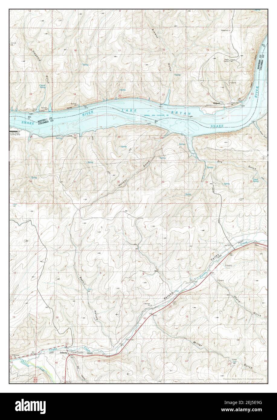 Delaney, Washington, map 1981, 124000, United States of America by